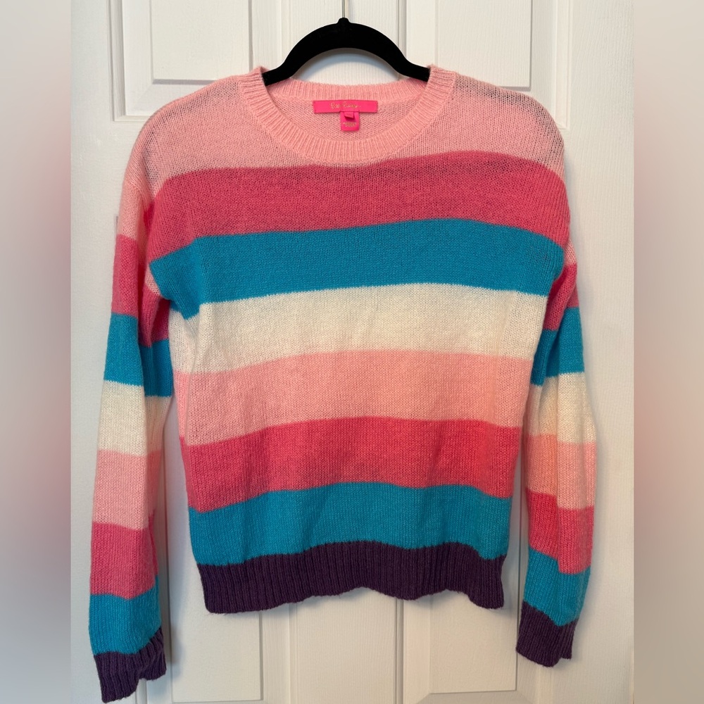 Lilly Pulitzer Colorblock Stripe Crewneck Sweater – Size XS